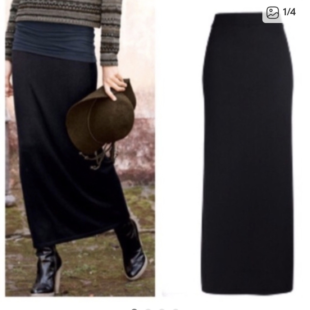 Peruvian Connection Black Maxi Skirt